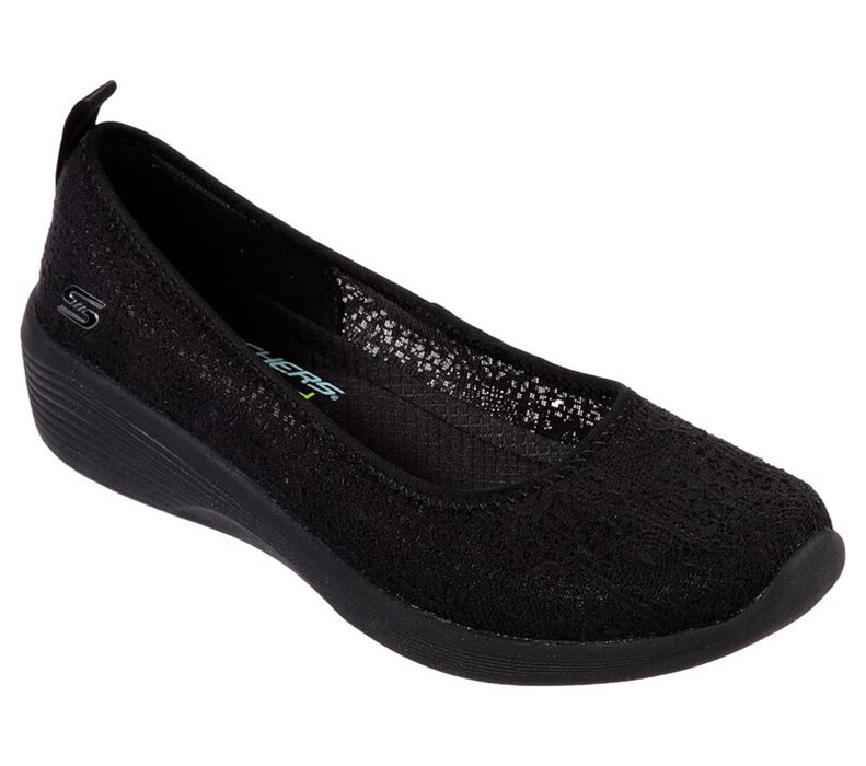 Skechers Dam Svarta Platta Skor - Arya - Airy Days - Sverige (TOVNR-0389)